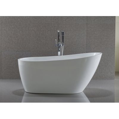 Aqualine Tisa wanna wolnostojąca 150x75 cm owalna akrylowa biała E1575