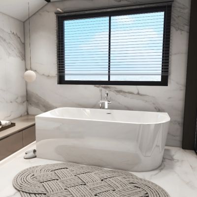 Balneo Avola wanna wolnostojąca 170x80 cm lewa owalna biała J0101010502-2