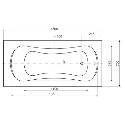 Besco Aria Plus wanna prostokątna 150x70 cm biała #WAA-150-PU