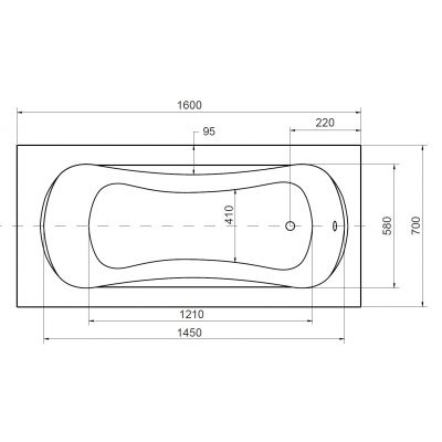 Besco Aria Plus wanna prostokątna 160x70 cm biała #WAA-160-PU