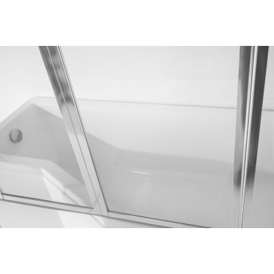 Besco Ambition Premium 3 parawan nawannowy 130x140 cm trzyskrzydłowy szkło przezroczyste PAP-3S