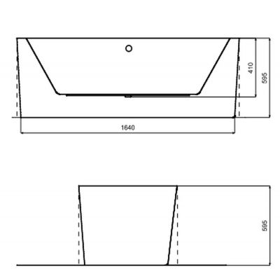 Besco Avita A-Line B&W wanna narożna 170x75 cm lewa czarny/biały #WAA-17ABLCN