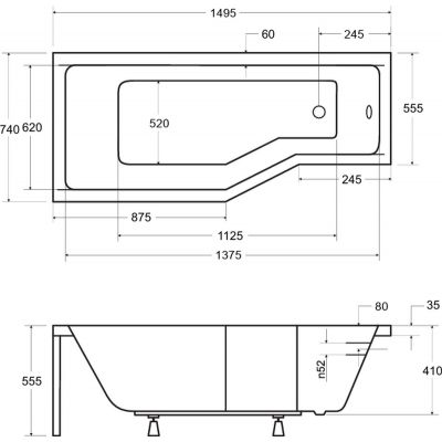 Besco Integra wanna narożna 150x75 cm lewa biała #WAI-150-PL