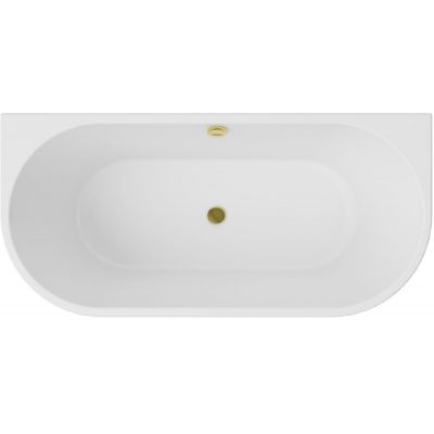 Besco Vica New wanna przyścienna 160x80 cm owalna biała #WAS-160VNN