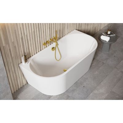 Besco Vica New wanna przyścienna 160x80 cm owalna biała #WAS-160VNN