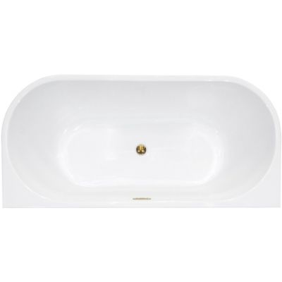 Besco Vica wanna przyścienna 170x80 cm owalna biała #WAS-170VNBI