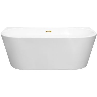 Besco Vica wanna przyścienna 170x80 cm owalna biała #WAS-170VNBI