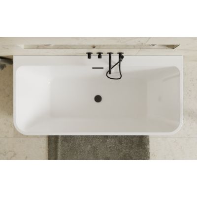 Besco Varya B&W wanna przyścienna 170x80 cm prostokątna biała-czarna-dwukolorowa #WAS-170VRMC