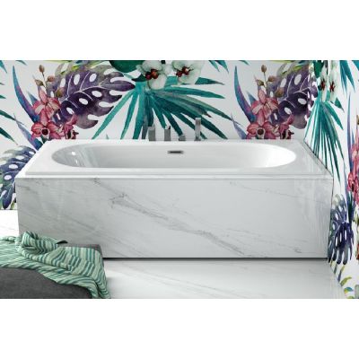 Besco Vitae Slim+ wanna prostokątna Slim 160x75 cm biała #WAV-160-SZ+