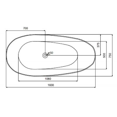 Besco Xara wanna wolnostojąca 160x75 cm owalna niebieska #WAX-160-BWW