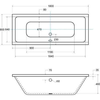 Besco Vera wanna prostokątna 180x80 cm biała #WKV-180-WZ