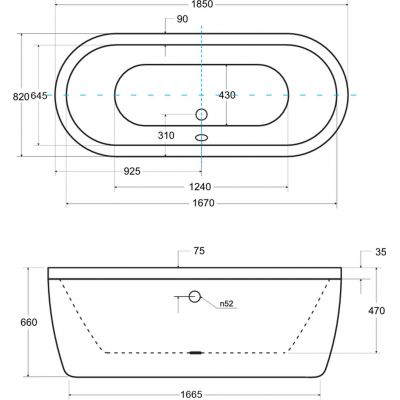 Besco Victoria wanna wolnostojąca 185x82 cm owalna biała #WKV-185-WO