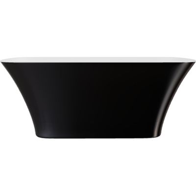 Besco Assos wanna wolnostojąca 159,4x70 cm owalna biała-czarna-dwukolorowa #WMD-160-ABW