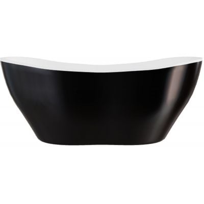 Besco Viya wanna wolnostojąca 158x70,5 cm owalna biała-czarna-dwukolorowa #WMD-160-VBW