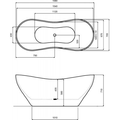 Besco Viya wanna wolnostojąca 160x70 cm owalna biała #WMD-160-V
