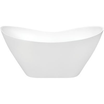 Besco Viya Matt wanna wolnostojąca 170x72 cm owalna z korkiem klik-klak biała #WMMB-170VKW