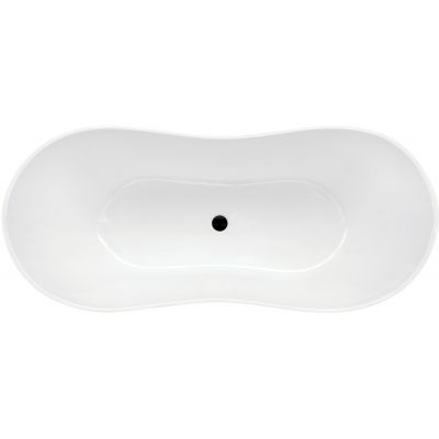 Besco Viya Matt wanna wolnostojąca 170x72 cm owalna z korkiem klik-klak biała #WMMB-170VKW