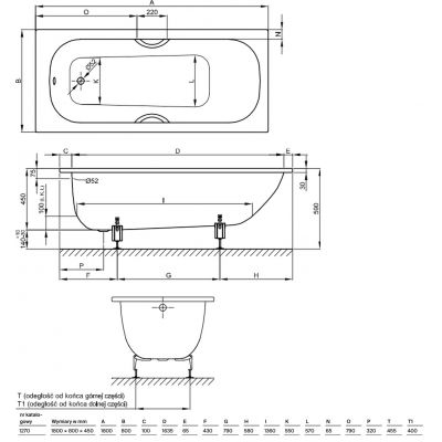 Bette BetteClassic wanna prostokątna 180x80 cm biała 1270-000