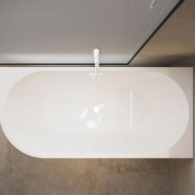 Balneo Avola wanna wolnostojąca 150x75 cm prawa owalna biała J0101010402-3