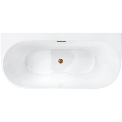 Corsan Mono wanna przyścienna 160x74 cm owalna biała E030LGL