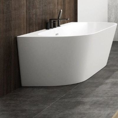 Corsan Mono wanna przyścienna 170x80 cm owalna biała E030XLGM