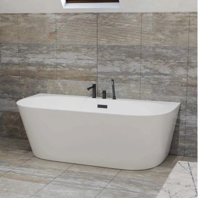 Corsan Mono wanna przyścienna 170x80 cm owalna biała E030XLGM