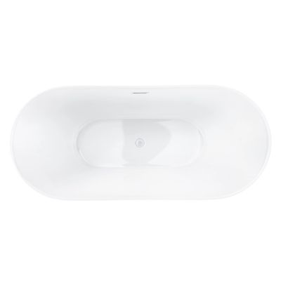 Corsan Nauti wanna przyścienna 170x77 cm owalna biała E043XLWH