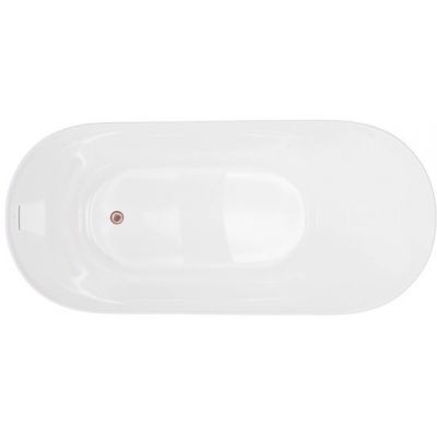 Corsan Estella II Slim wanna wolnostojąca 170x74 cm owalna biała/miedź szczotkowana V038XLBRG