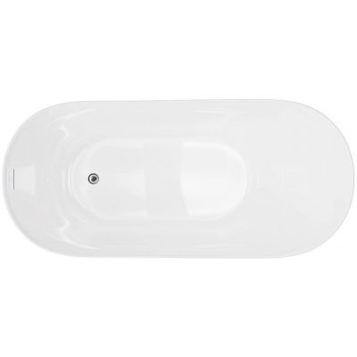 Corsan Estella II Slim wanna wolnostojąca 170x74 cm owalna biała/chrom V038XLCH