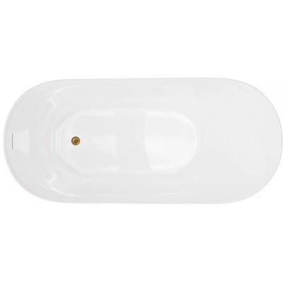 Corsan Estella II Slimwanna wolnostojąca 170x74 cm owalna biały/złoty V038XLGL