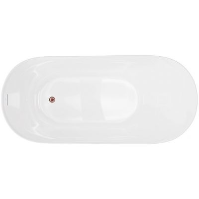 Corsan Estella II Slim wanna wolnostojąca 170x74 cm owalna biała/różowe złoto V038XLRG