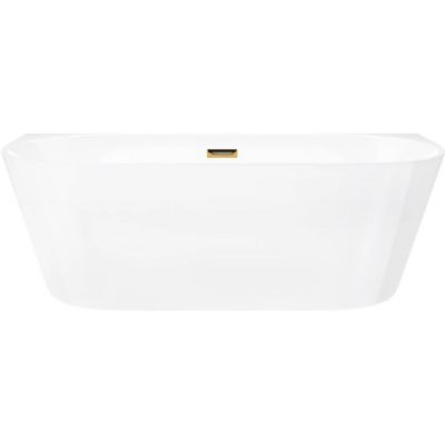 Corsan Mono wanna przyścienna 160x75 cm owalna biała E-029LGL