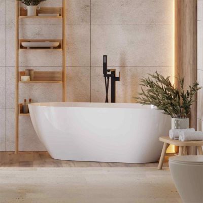 Corsan Olvena wanna wolnostojąca 170x80 cm owalna biała E041XLCH