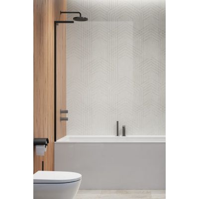 Radaway Modo SL Black PNJ II parawan nawannowy 70 cm 1-częściowy czarny mat/szkło przezroczyste 10316070-54-01L