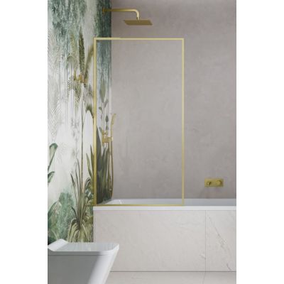 Radaway Modo F SL Brushed Gold PNJ II parawan nawannowy 70 cm 1-częściowy złoty szczotkowany/szkło przezroczyste 10406070-99-01L