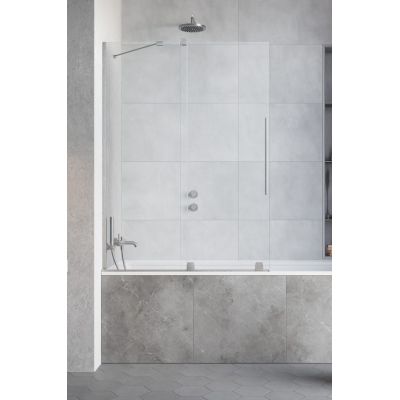 Radaway Furo Brushed Nickel PND II drzwi parawanu 58,8 cm 2-częściowy nikiel szczotkowany/szkło przezroczyste 10109588-91-01L