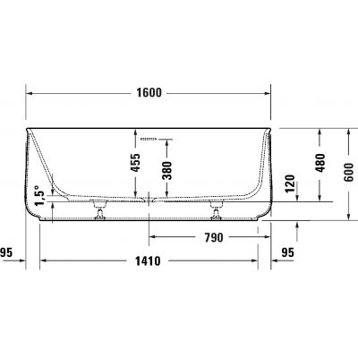 Duravit Zencha wanna wolnostojąca 160x85 cm owalna biała 700462000000000