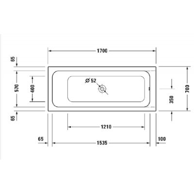 Duravit D-Code wanna z hydromasażem 170x7 cm prostokątna biała 760097000JP1000