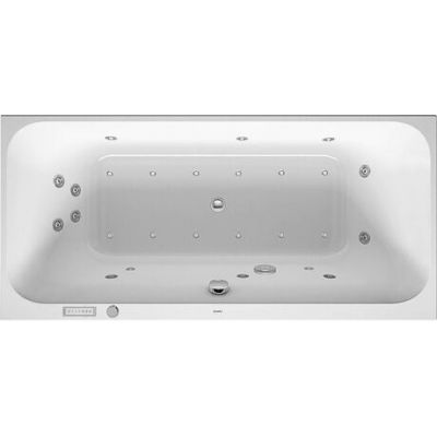 Duravit Happy D.2 wanna z hydromasażem Air- System 200x100 cm prostokątna biała 760341000AS0000