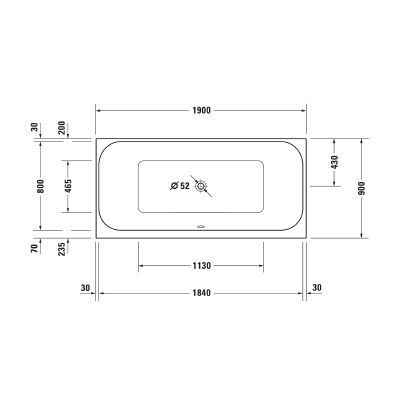 Duravit Happy D.2 wanna z hydromasażem Air- System 190x90 cm prostokątna biała 760315000AS0000