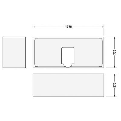 Duravit nośnik styropianowy do wanny 791446000000000