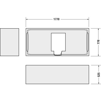 Duravit No.1 nośnik styropianowy do wanny biały 792444000000000