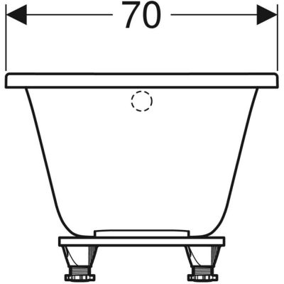 Geberit Selnova wanna prostokątna 140x70 cm biała 554.280.01.1