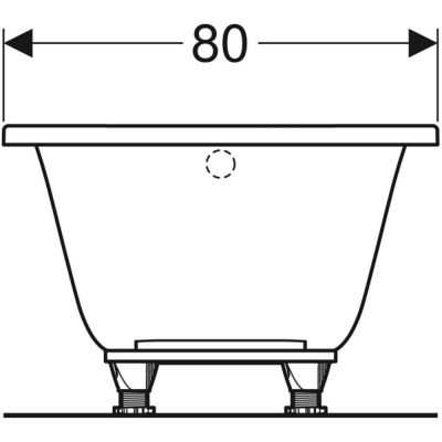 Geberit Selnova wanna prostokątna 180x80 cm biała 554.286.01.1