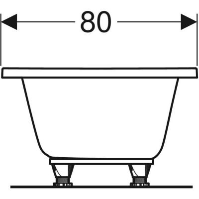 Geberit Selnova wanna prostokątna 180x80 cm biała 554.289.01.1