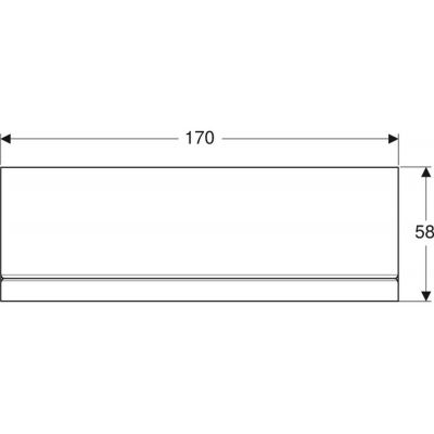 Geberit Selnova Square obudowa do wanny 170 cm lewa biała 554.890.01.1