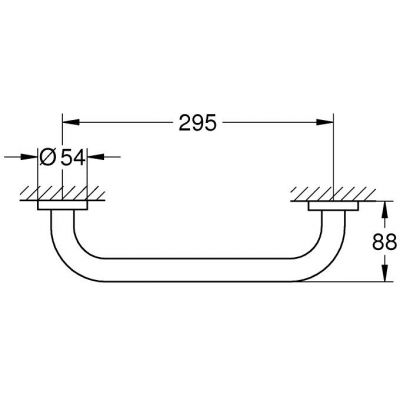 Grohe Start uchwyt wannowy ścienny stal nierdzewna 41189DC0