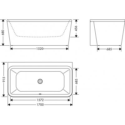 Axor Citterio wanna wolnostojąca 170x90 cm 39957000
