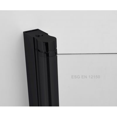 Hagser Anke II parawan nawannowy 80 cm 2-częściowy czarny mat/szkło przezroczyste HGR60000023