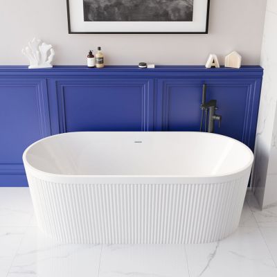 Invena Glamour wanna wolnostojąca 170x80 cm owalna biała AN-01-120